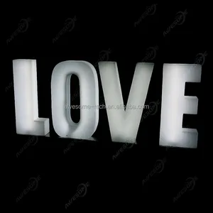 Professional Custom Standing Led Letter Light RGB Plastic Colorful Large Led Letters