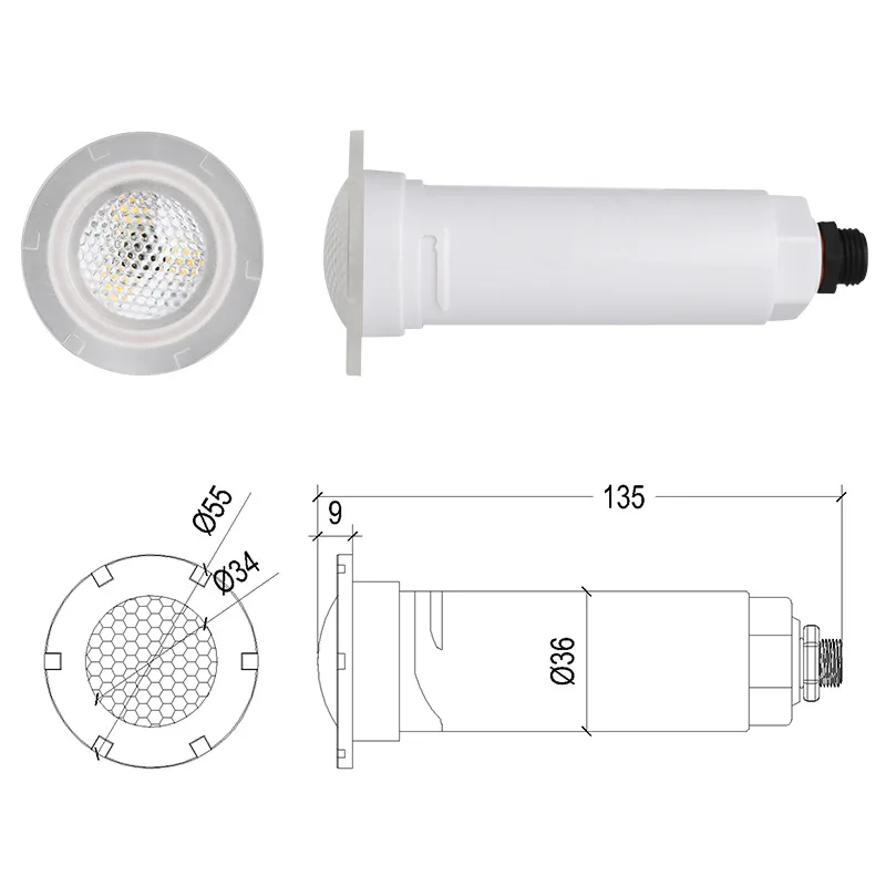 Recessed LED Underwater Light for Swimming Pools Pond 3W 6W 12W 18W Waterproof 12V 24V LED Star Lights
