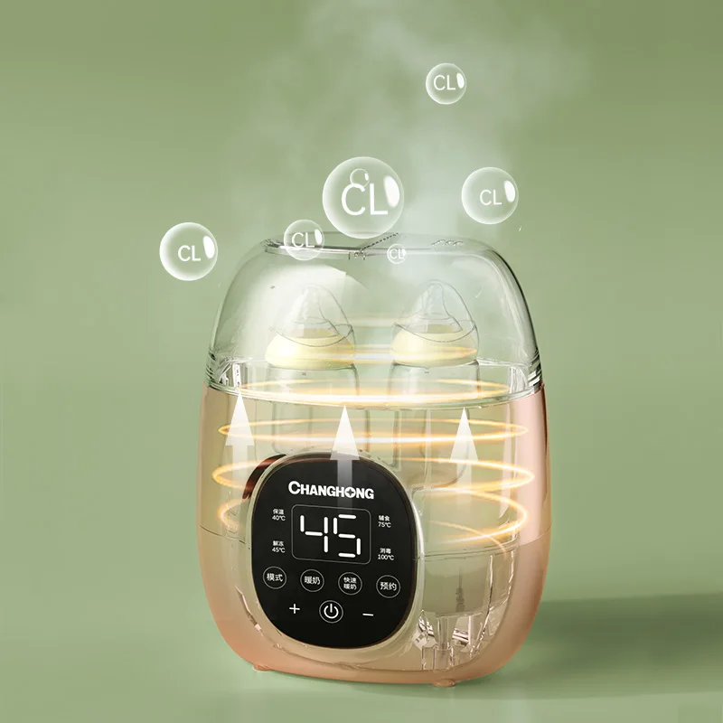 2 in 1 Portable Double LCD Touch Screen Milk Warmer Baby Bottle Warmer Automatic Heating Insulation Baby Warmer and Sterilizer