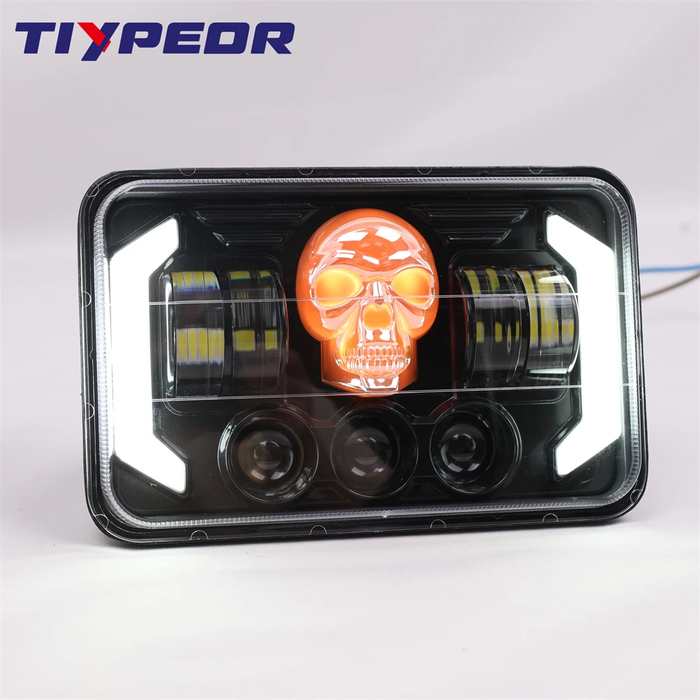 product tiypeor 5 inch led headlight square led drl headlamp for jeep wrangler off road vehicle drl motorcycle car light-4