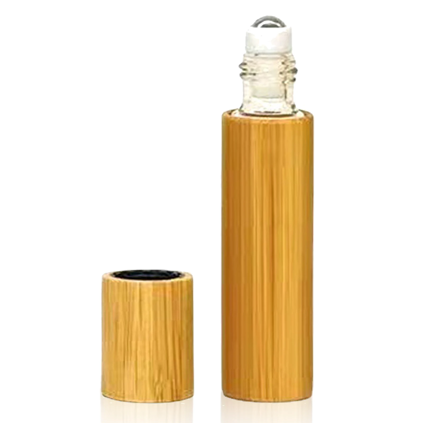 1ml 2ml 3ml 5ml 10ml  refillable bamboo roll on bottle essential oil clear glass roller bottle with bamboo cap H69ce18f74d0b4ae0b2e6616a00a11ac8r
