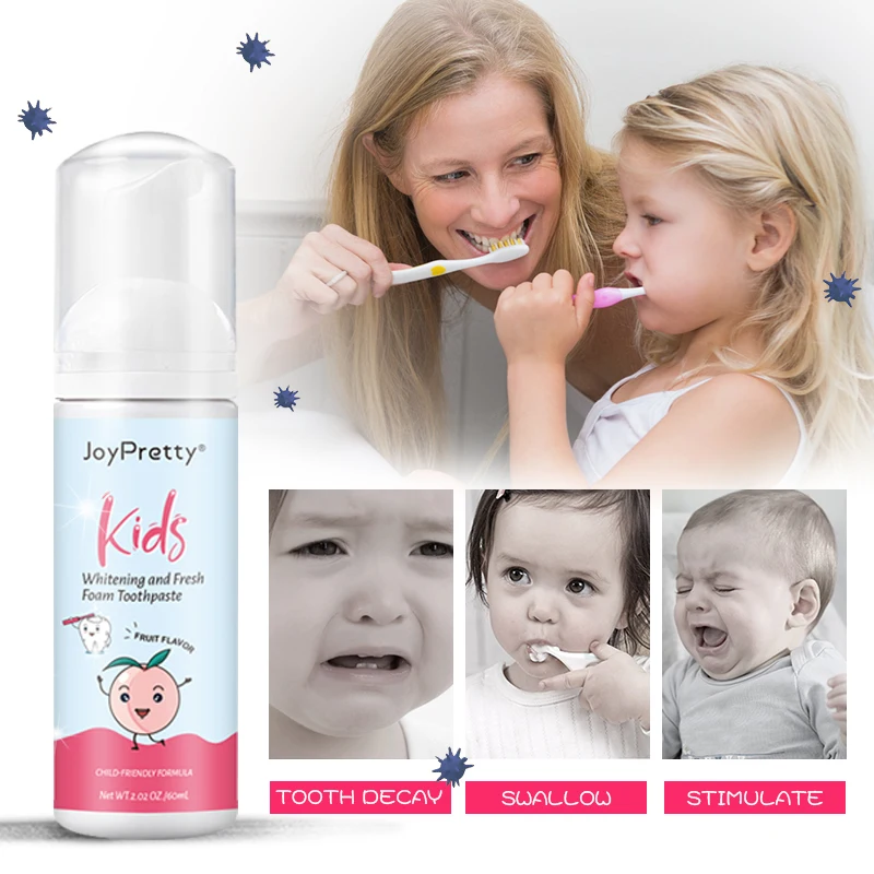 Детская зубная паста Mu Si пищевая пена против кариес отбеливающая удаляющая пятна и Очищающая для