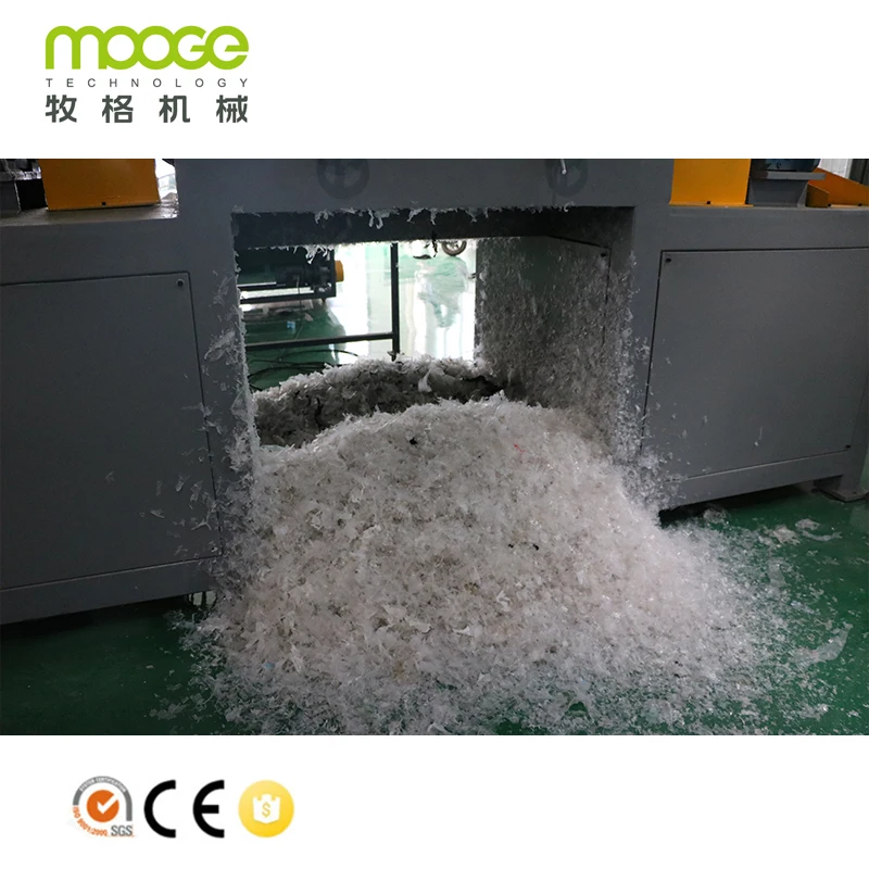 Double Single Shaft Shredding Machine PE PP LDPE HDPE Waste Film Plastic Bags Shredder