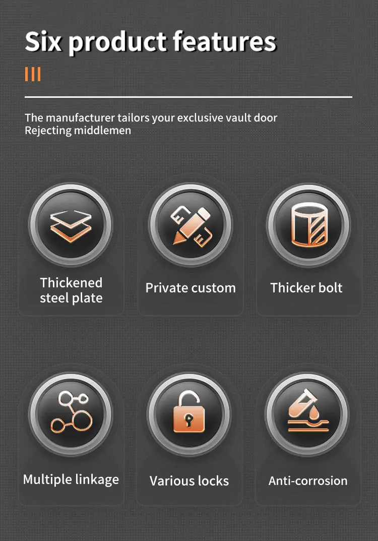 CEQSAFE Factory Customize Steel Safes Security Doors Double Security Bank Mechanical Password Double Door Metal Vault Door factory