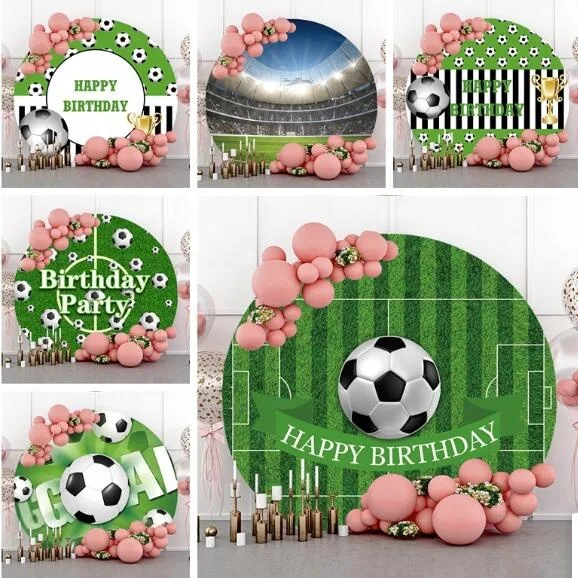 Arrière-plan Pour Photographie D'anniversaire, Toile De Fond Pour Garçon, Affiche De Sport De Terrain De Football, Réception-cadeau Pour Bébé, Banderole De Photo, Studio Photo