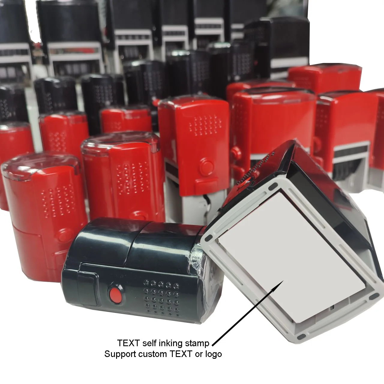 Factory Custom Automatic Self Inking Stamp Stempel Office Roller Text Date Rubber Self-inking Self Ink Stamps