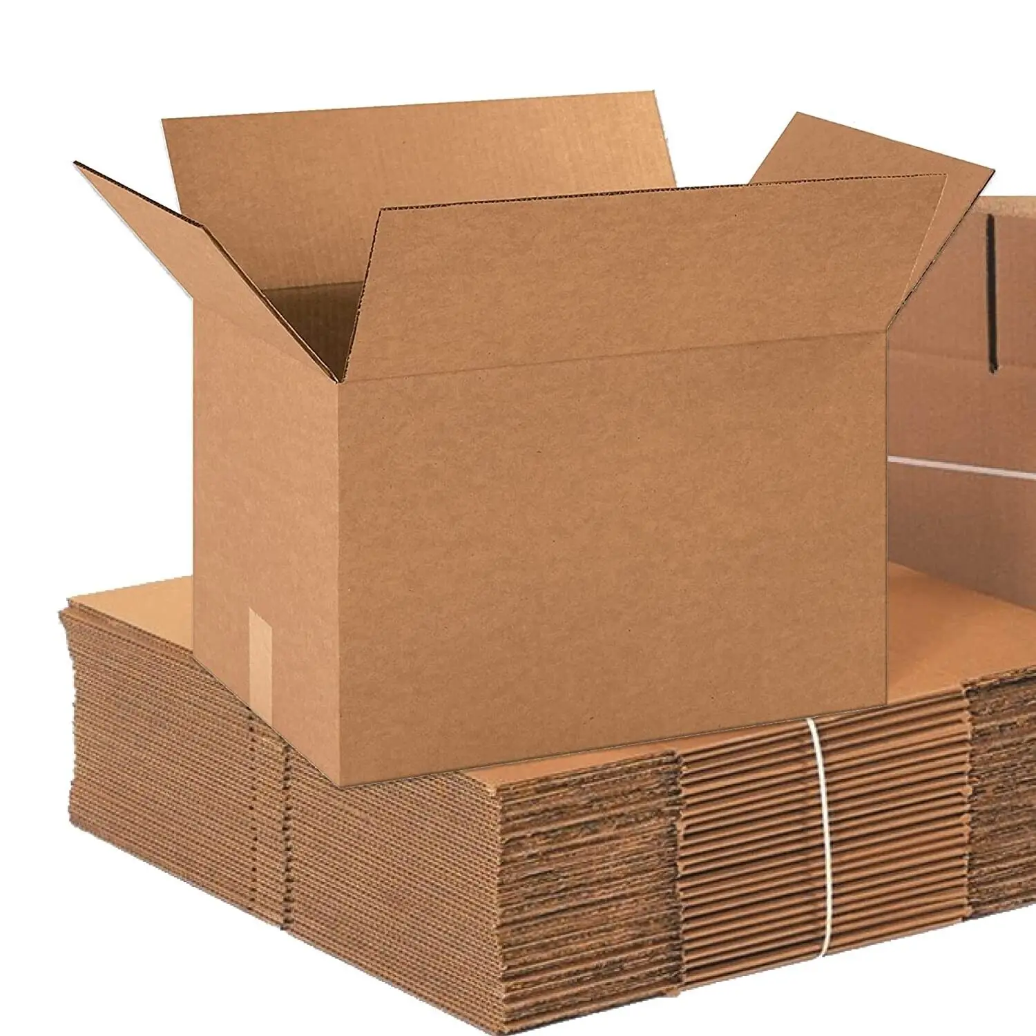 Corrugated Moving Boxes Wholesale Stackable Reusable Custom logo Brown Shipping Box 3 5 Layers Package Carton Boxes
