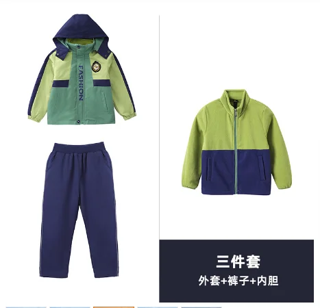 Winter Primary School Uniform Children's Jacket Three Pieces Kindergarten Garden Uniform Sports Suit