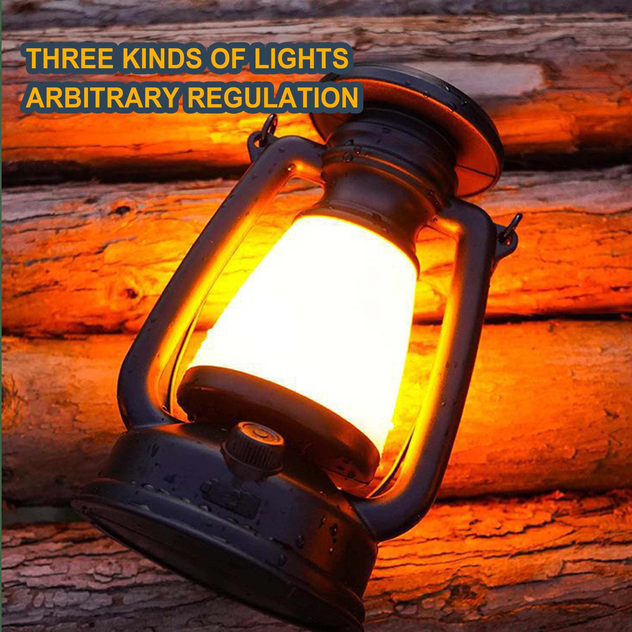 TAIKOO Vintage Camp  Lamp IPX4 Waterproof TYPE-C Rechargeable 3 Light Modes Lantern Waterproof Kerosene Lamp Camping Light