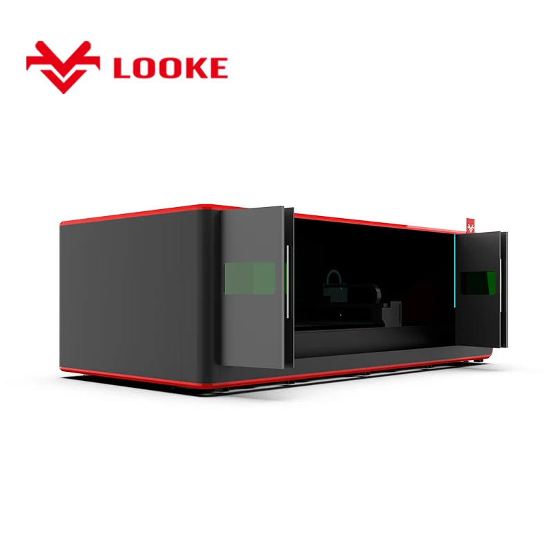Heavy Duty Side Loading Metal Sheet Fiber Laser Cut Machine 6000w 3000x1500mm Enclosed Sheet Welding Structure 3015 4015 6015