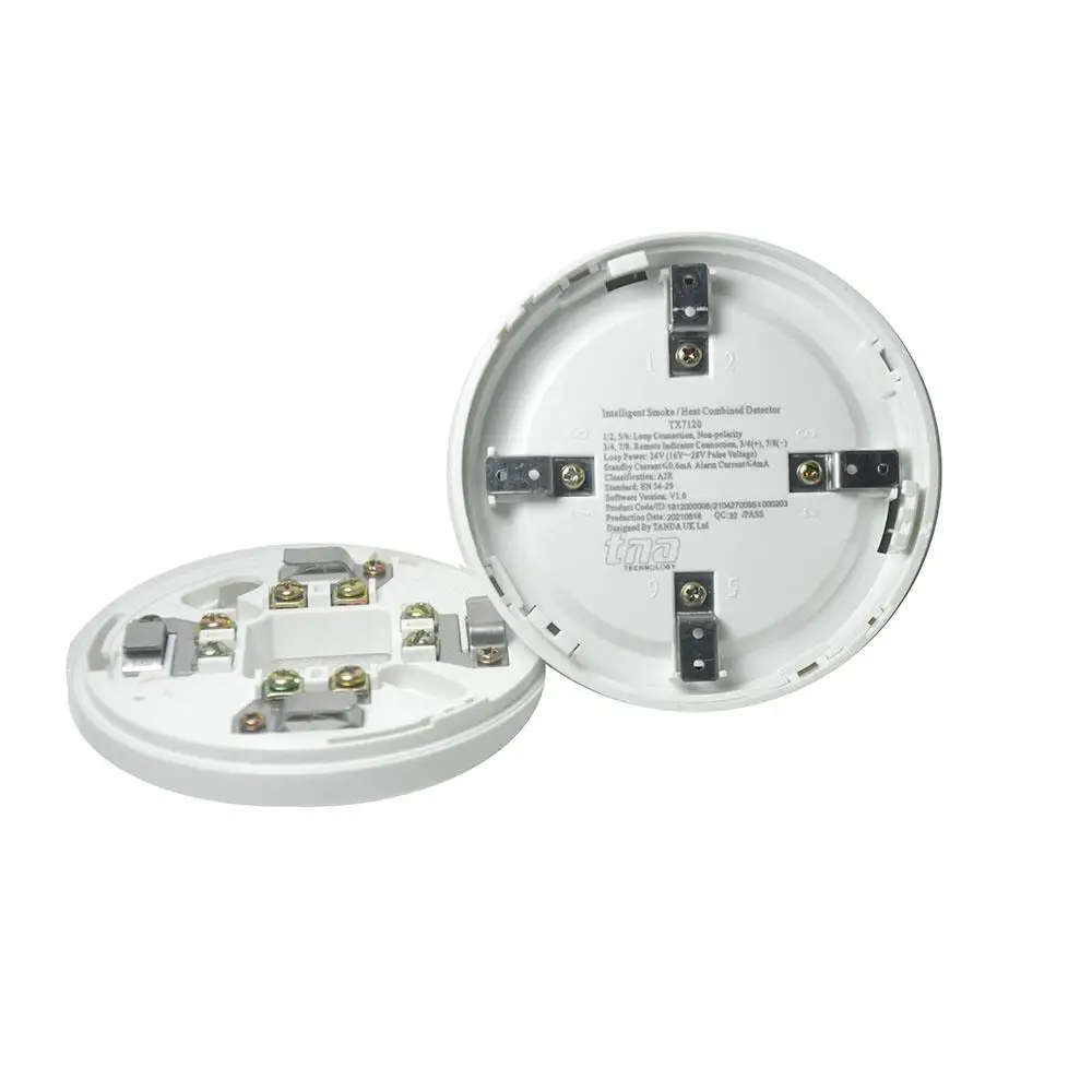 Addressable Smoke and Heat Detector Certificated 2 in 1 Smoke&heat Sensor Fire Alarm System Wired Smoke Detector