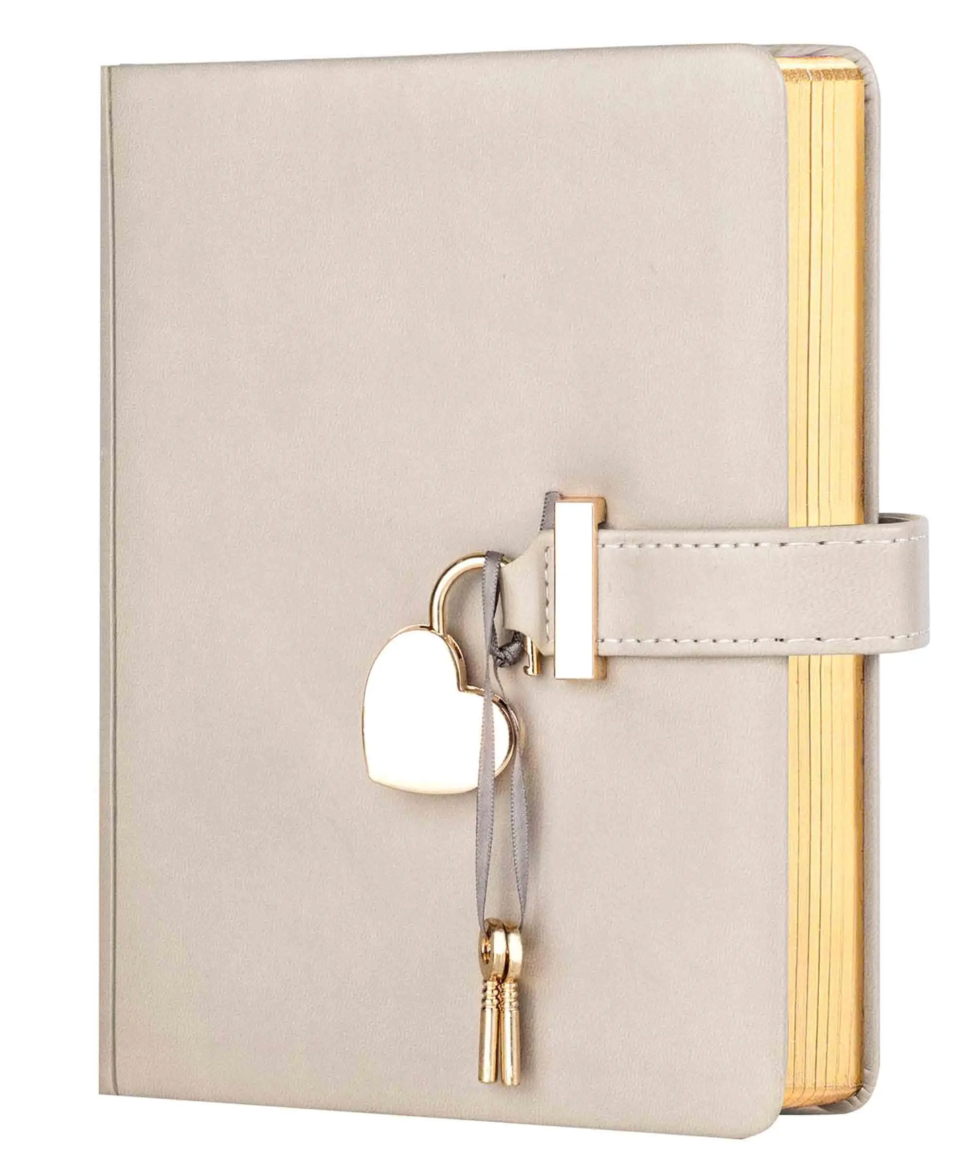 B6 Custom Mini Leather Pocket Refillable Notebook 100GSM Ruled Paper Binder Diary with Lock and Key Journal Kit with Lock