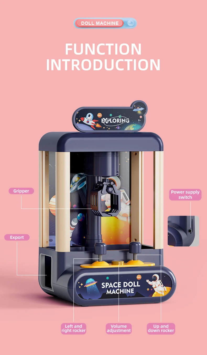 Qs Oem Odm Baby Fun Electric Doll Grabber Table Game Doll Catching