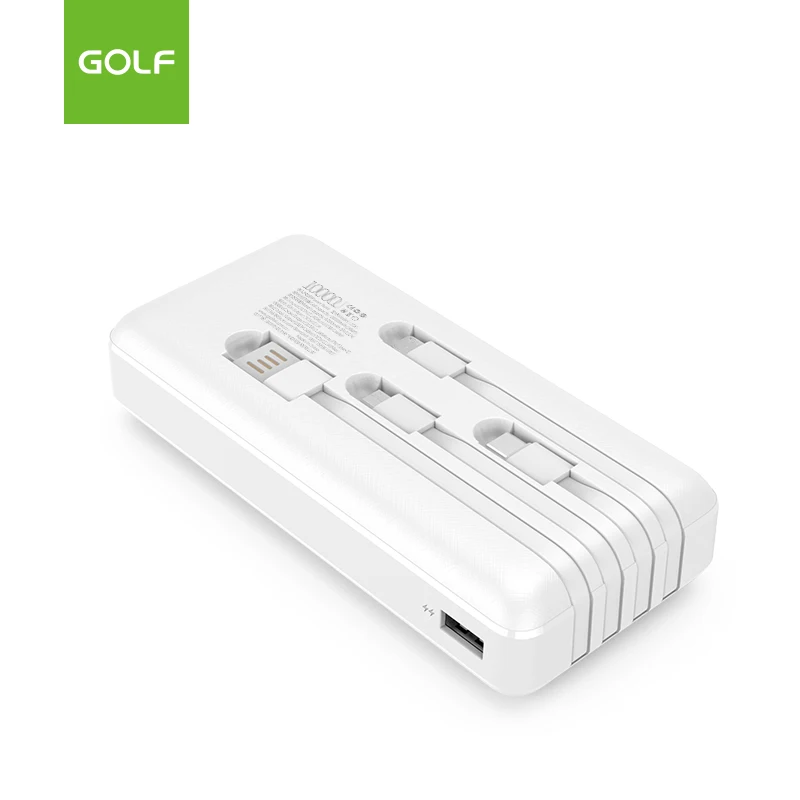 20000mah Power Bank Digital with Built-in Cable High Capacity  Mobile Charger Factory Price 20000mAh LCD Power Bank