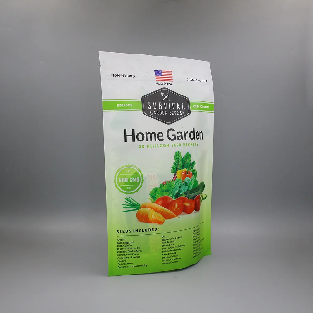 High Quality 3 Side Seal Vegetable and Fruit Agricultural Seed Packaging Bag