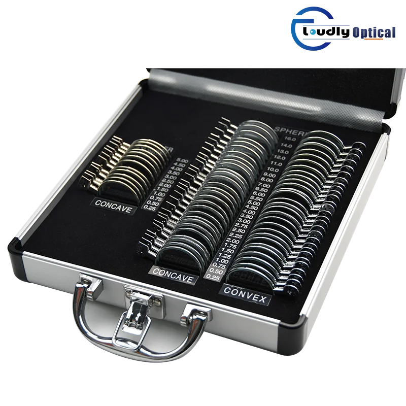 Набор оптических пробных линз из Китая комплект оптометрический прибор для проверки глаз JS-68 с серебристым металлическим