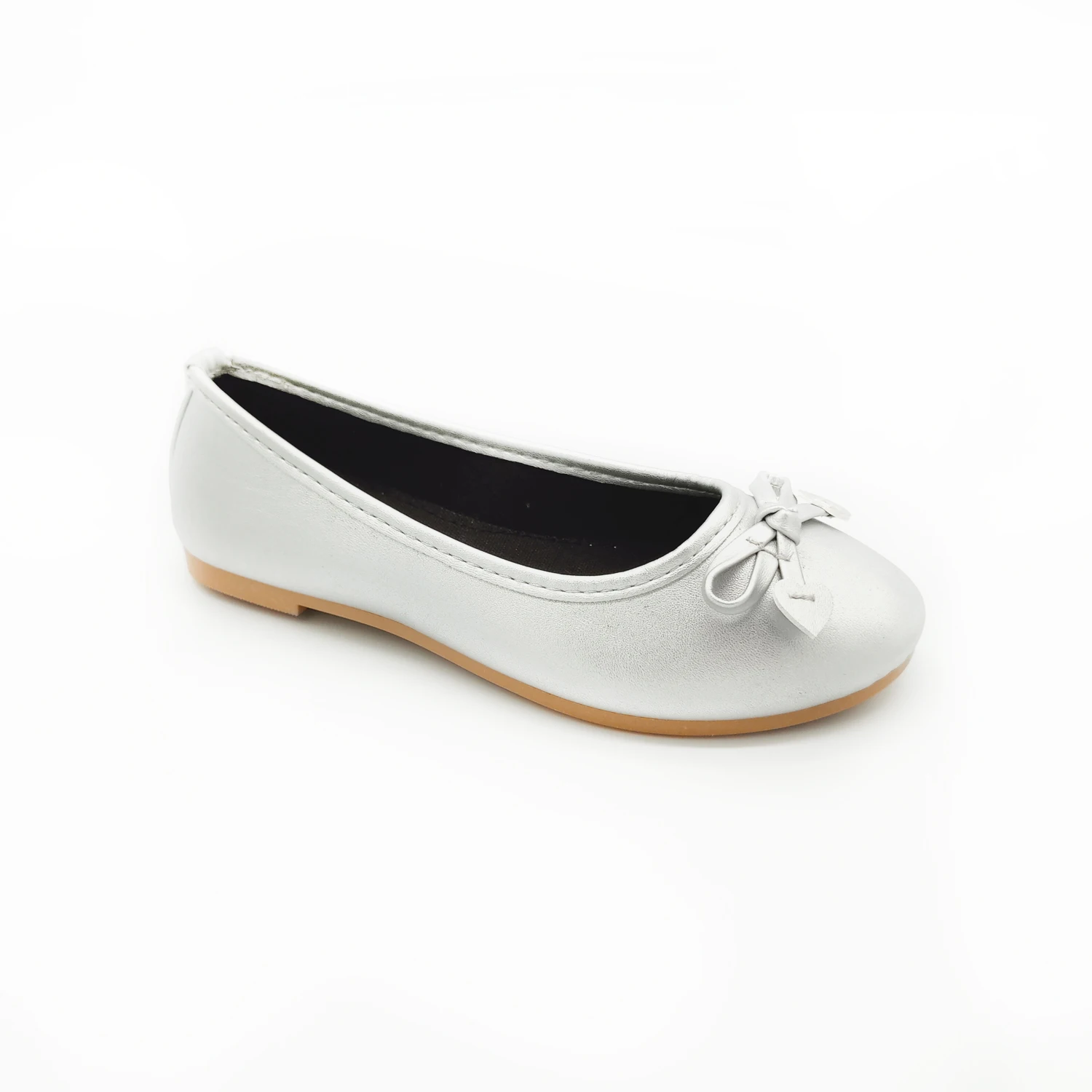 Новые стильные милые элегантные детские танцевальные туфли с бантом, туфли-лодочки из искусственной кожи для девочек, повседневная обувь без шнуровки