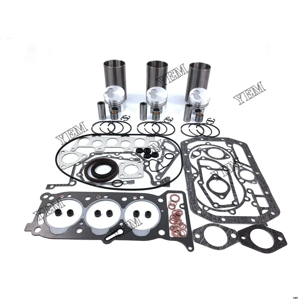3KR1 Rebuild Kit With Full Gasket Kit Piston Rings Liner for Isuzu Forklift Excavator Loaders