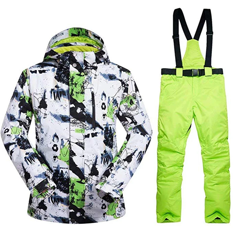 Combinaison de Ski pour Hommes et Femmes imperméable Hiver de Plein air Sport Veste de Ski et Un Pantalon Ensemble Snowboard Smow Costume