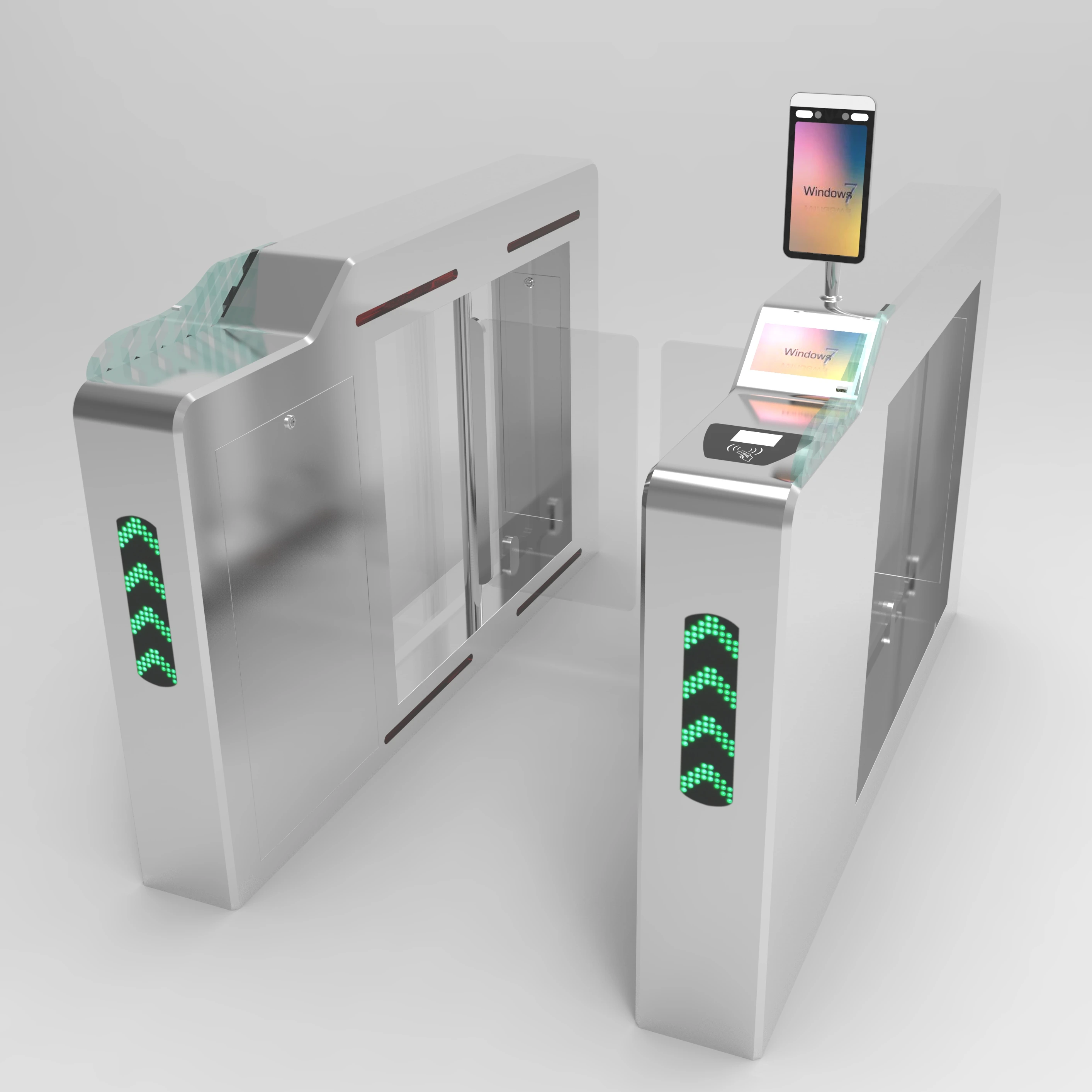 TDZ Rfid Card  Access Control Swing Barrier Turnstile for Entry Exit Entrance Scenic Area Custom High Speed Gym Office Building