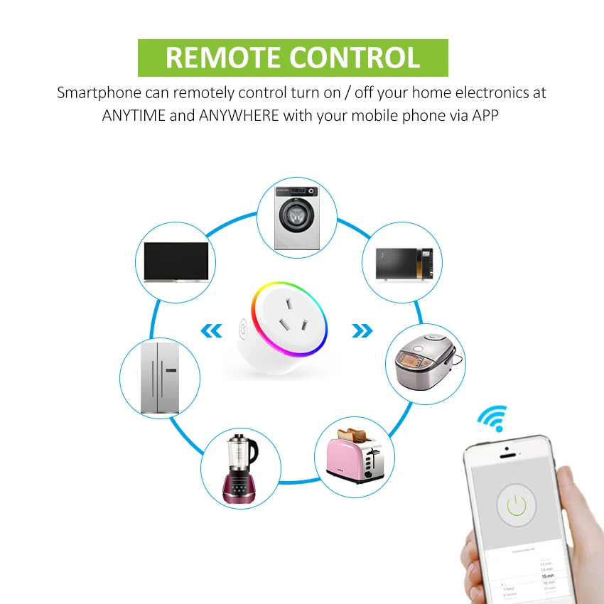 Rgb-розетка с поддержкой Wi-Fi и Alexa