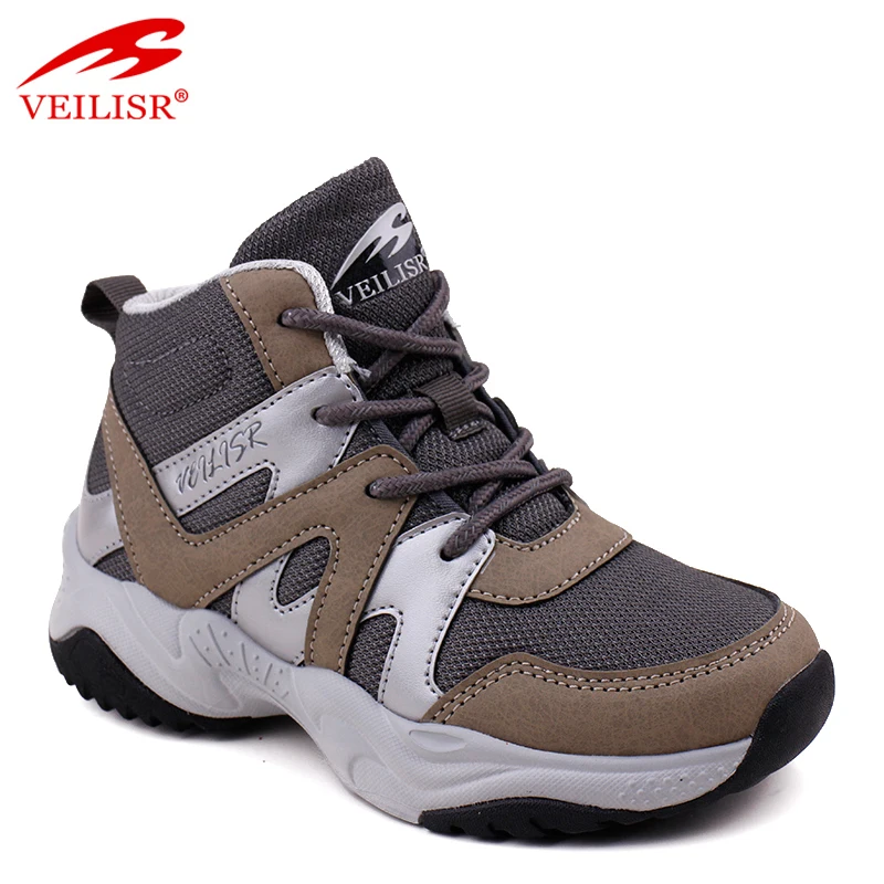 На открытом воздухе, из Искусственной ПУ-кожи, с сеткой Детская треккинговые ботинки для детей, ботинки для пешего туризма,