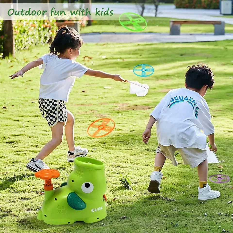Af Indoor Outdoor Games Flying Disc Launcher Toy For Kids Flying Spinner Toy Disc Rocket