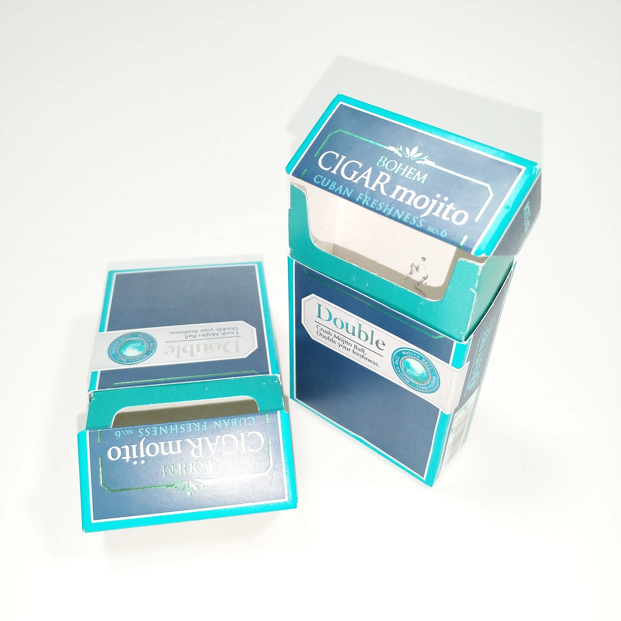 Customized 20 Packs Printed Paper Cigarette Packaging Box OEM Cigarette Packaging Case