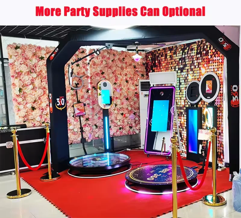 Dropshipping Overhead 360 Photo Booth Enclosure Backdrop for Wedding Party Selfie Sky 360 Camera Overhead Photo Booth 360