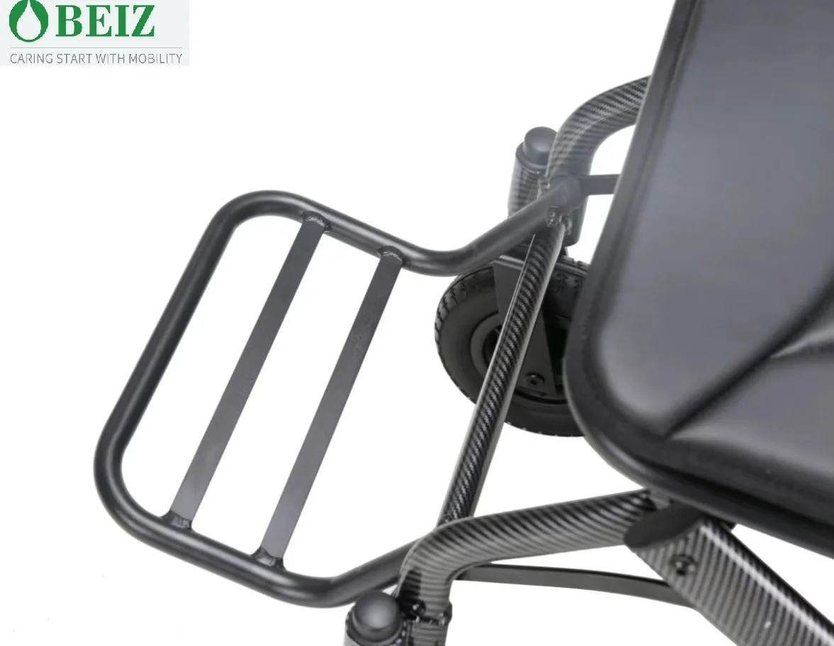 15.3kg feather Lightweight portable Aluminum Handicapped Foldable Power Electric Wheelchair easy to put in the trunk -BZ-XWEA03D factory