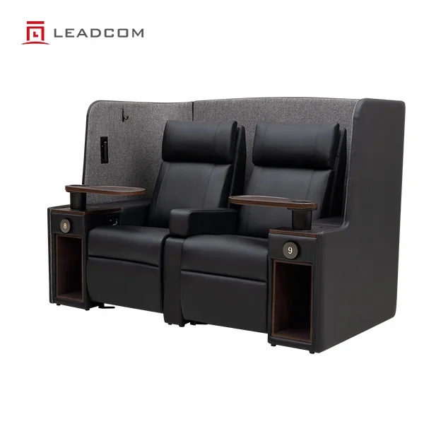 LEADCOM LS-813B ZERO GRAVITY Premium Couple Seat Commercial Luxury Vip Electric Cinema Recliner Seat Cinema Chair