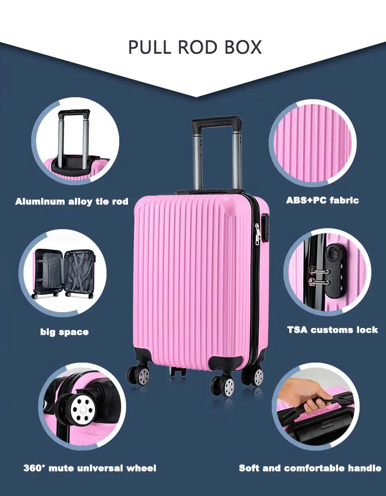 Yx16852 Custom Cheap Suitcase Luggage Trolley Cases Printing Logo Vali
