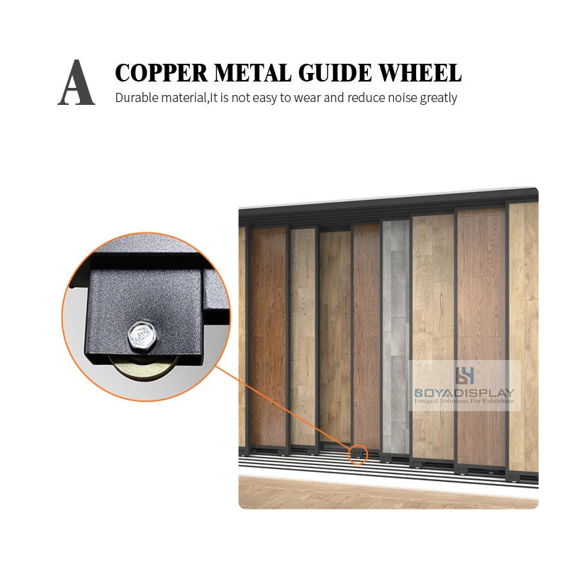 Factory Custom Wood Flooring Display Stand Parquet Hardwood Quartz Rack Flat Push Slab Marble Ceramic Tile Sliding Display Stand