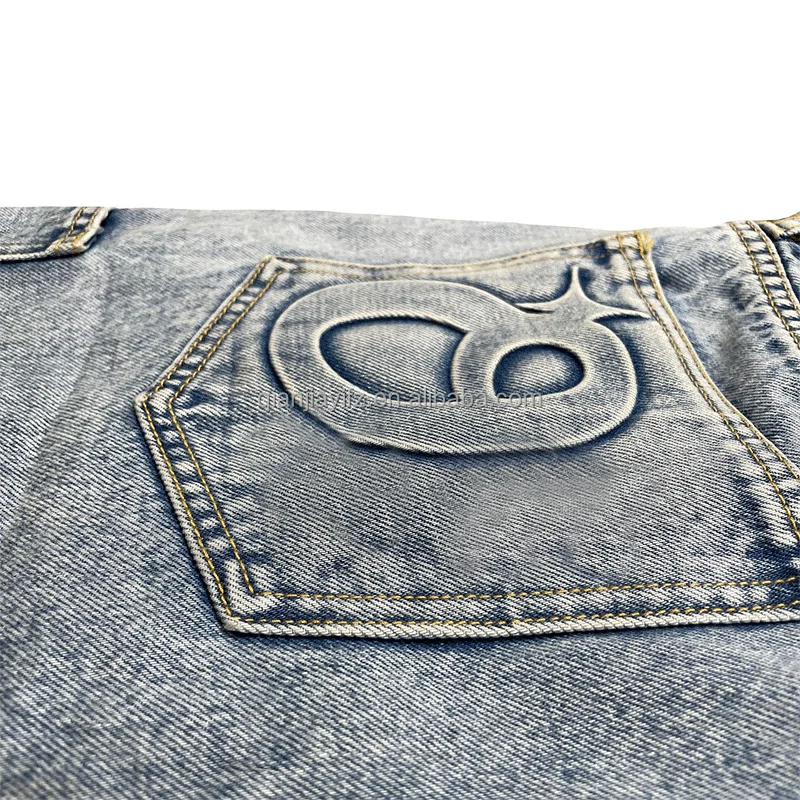 Custom 3d Embossed Logo Distressed Applique Rips Cut And Sew Acid Wash ...