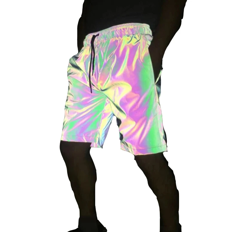 Custom Summer Wear Rave Wear Festival Clothing Extended Custom Size  Reflective Shorts For Men - Buy Festival Clothing,Rave Wear,Men's Shorts  Product on 