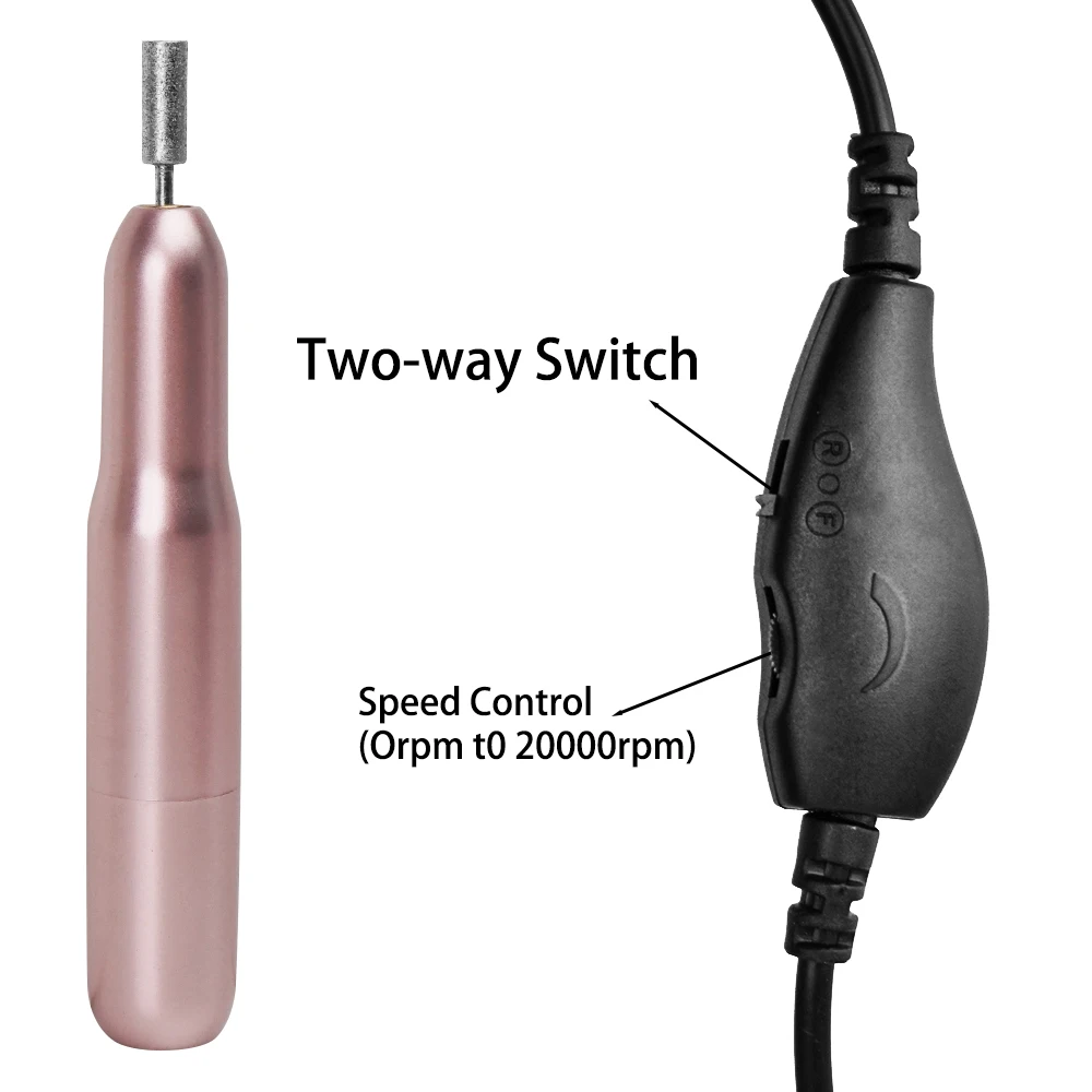 Профессиональная система формирования полировщика ногтей для домашнего использования USB электрическая дрель с 6 головками 2 переключателя