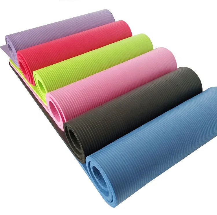 
 183*61 см 10 мм популярный товар высокая плотность Противоскользящий мягкий Противоскользящий экологически чистый NBR 10 мм коврик для йоги  