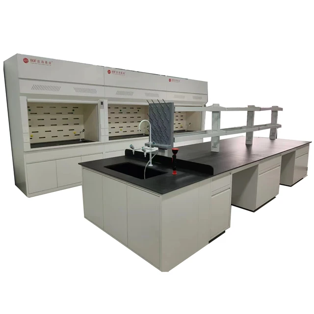 Black phenolic resin top central bench laboratory use high quality China factory produce color can be chosen can be design