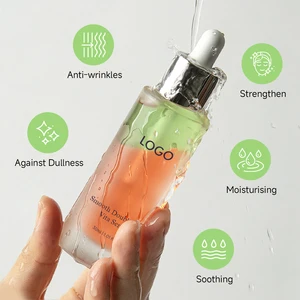China Oem Odm Skincare Manufacturer Against Dullness Brightening Nourishing Strengthen Skin Barrier Double Shot Face Serum