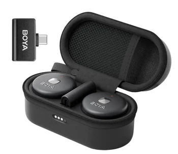 BOYA Omic-U Wireless Lavalier Microphone for Android USB C Mini Lapel Type C for Video Recording Podcast YouTube Live Streaming product image