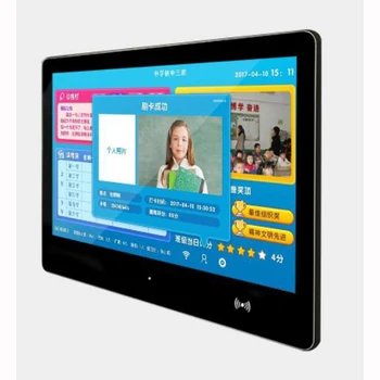 Touch screen wall mounted display with NFC IC card reader 15.6 inch IPS screen POE NFC quad core android tablet display