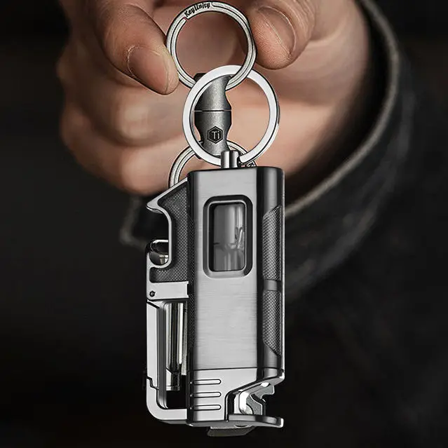 cigarette lighter with keychain Keychain, Vintage Petrol Lighter, Liquid Lighter, Untested, Pocket Lighter, Collectable, Lighter, Smoking Accessories Windproof refilllable lighter Nice design with chain Luxury Portable Keychain Lighter with