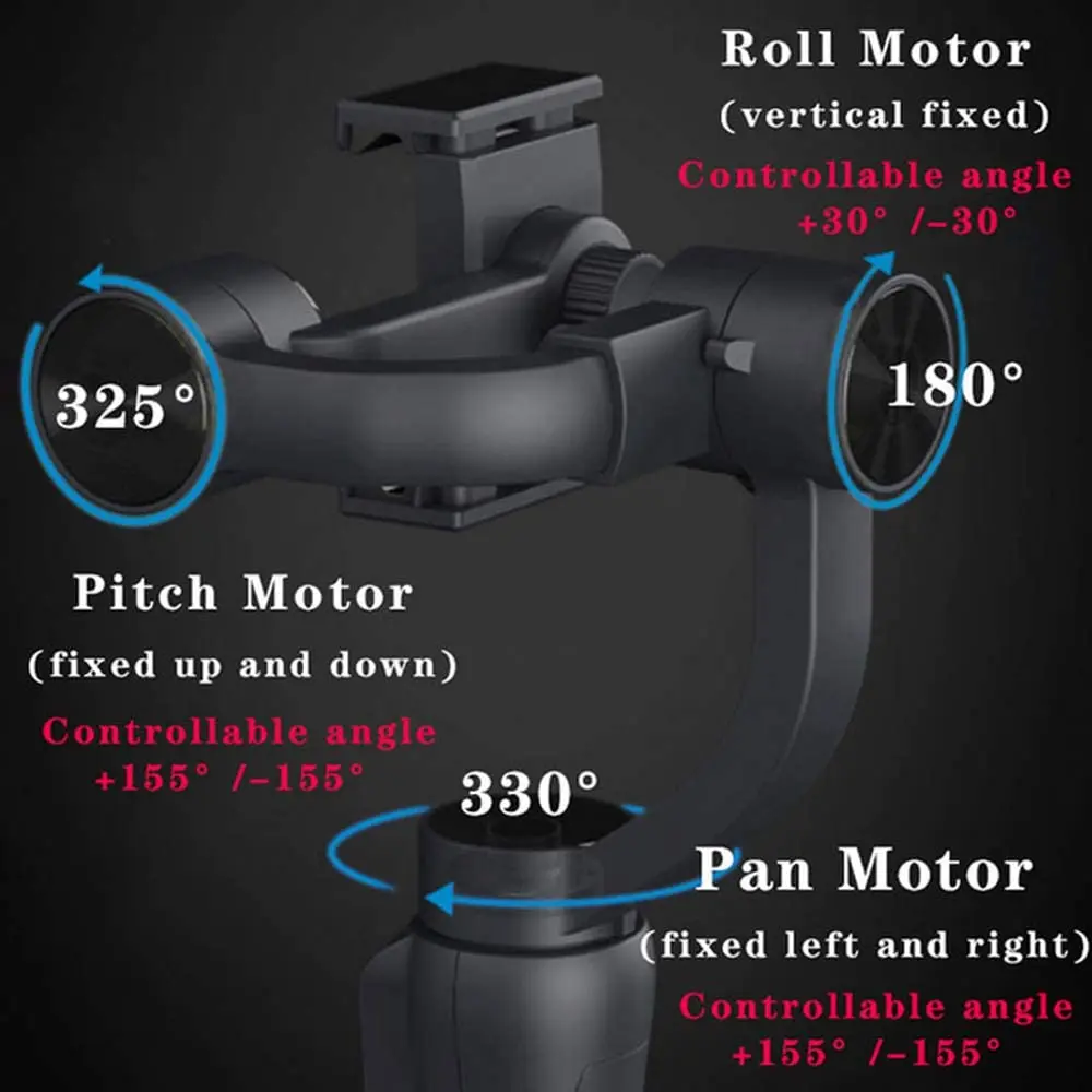 スマホアクセサリー Industry-Standard 3-Axis Gimbal Amazon.com: AOCHUAN 3-Axis Gimbal Stabilizer for Smartphone