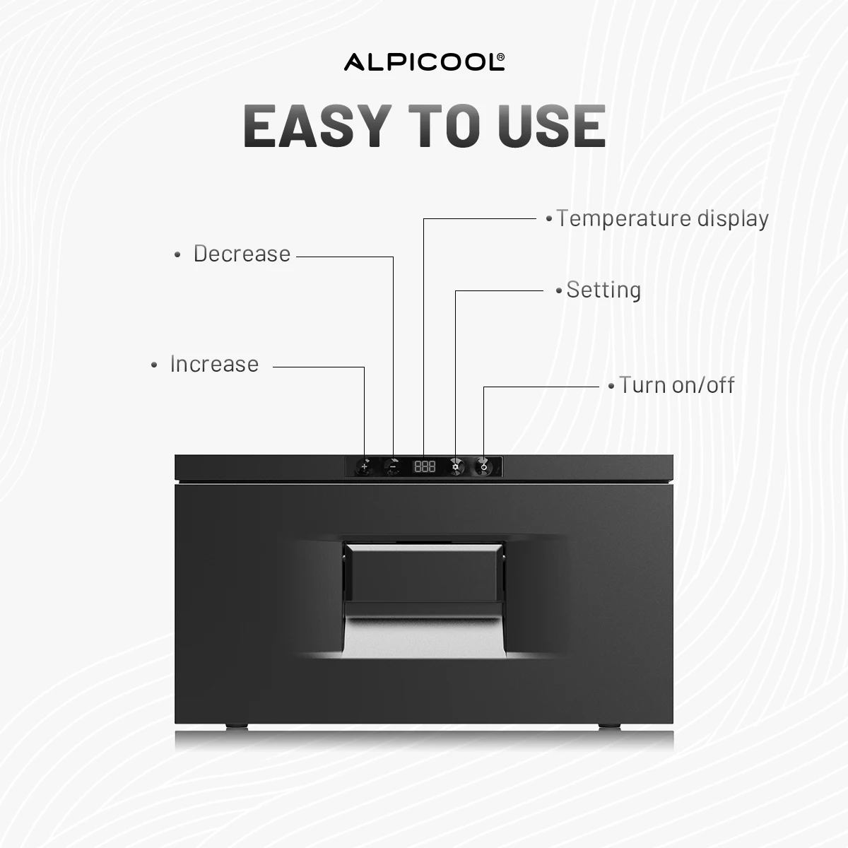 Alpicool D30 Portable Drawer Fridge Freezer for Camping, Road