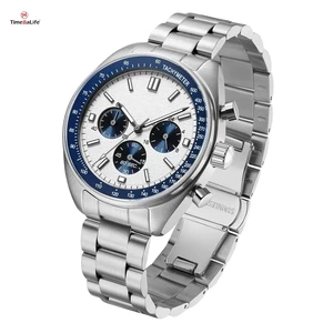 ODM Custom Logo Top New Brand Luxury Fashion Chronograph Steel Watch for Men Japan VD53 Quartz Business Wristwatches