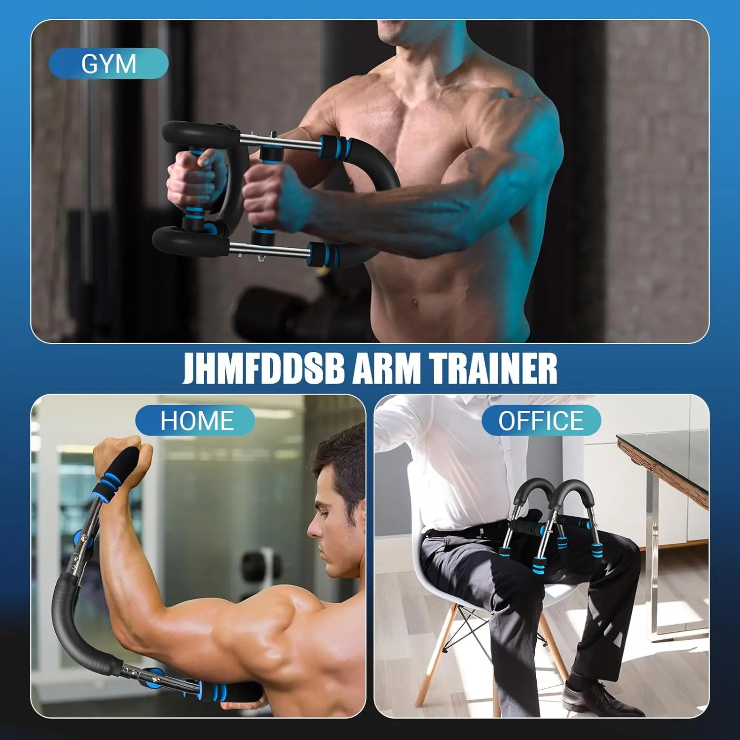 thumbnail image 2 of Chest Trainer For Men Twister Arm Exerciser Bar - Adjustable Spring Resistance For Forearm, Triceps & Chest Workout Exercise Equipment 2 of 13
