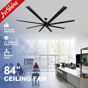 1stshine Ceiling Fan Factory Supply Remote Control High Lever Large Industrial  Black Ceiling Fan