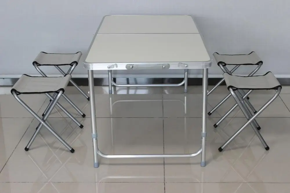 Регулируемый складной алюминиевый стол и стул для отдыха на природе