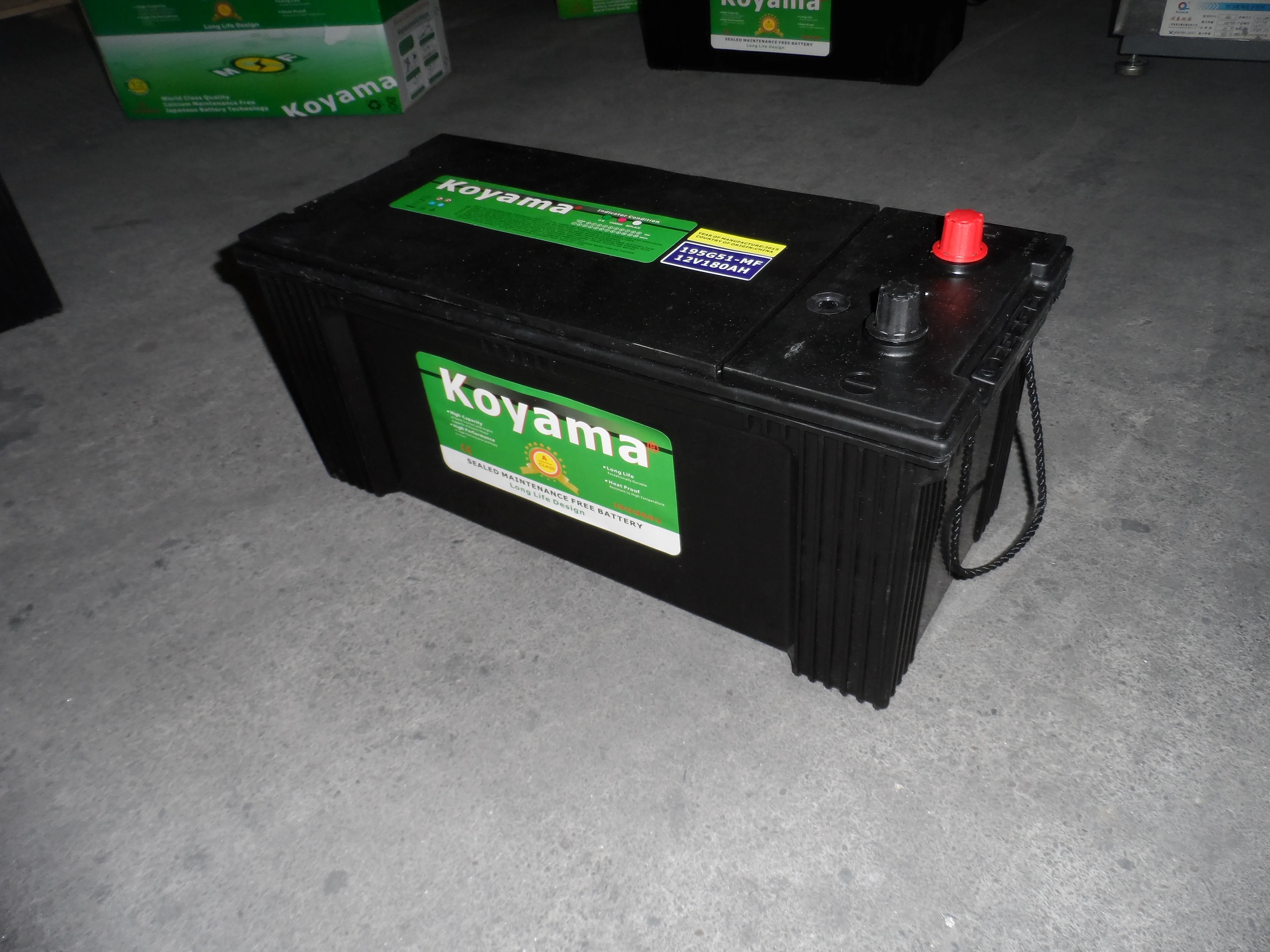 195G51-MF 12V 180AH Car Battery Maintenance Free Battery Wholesale