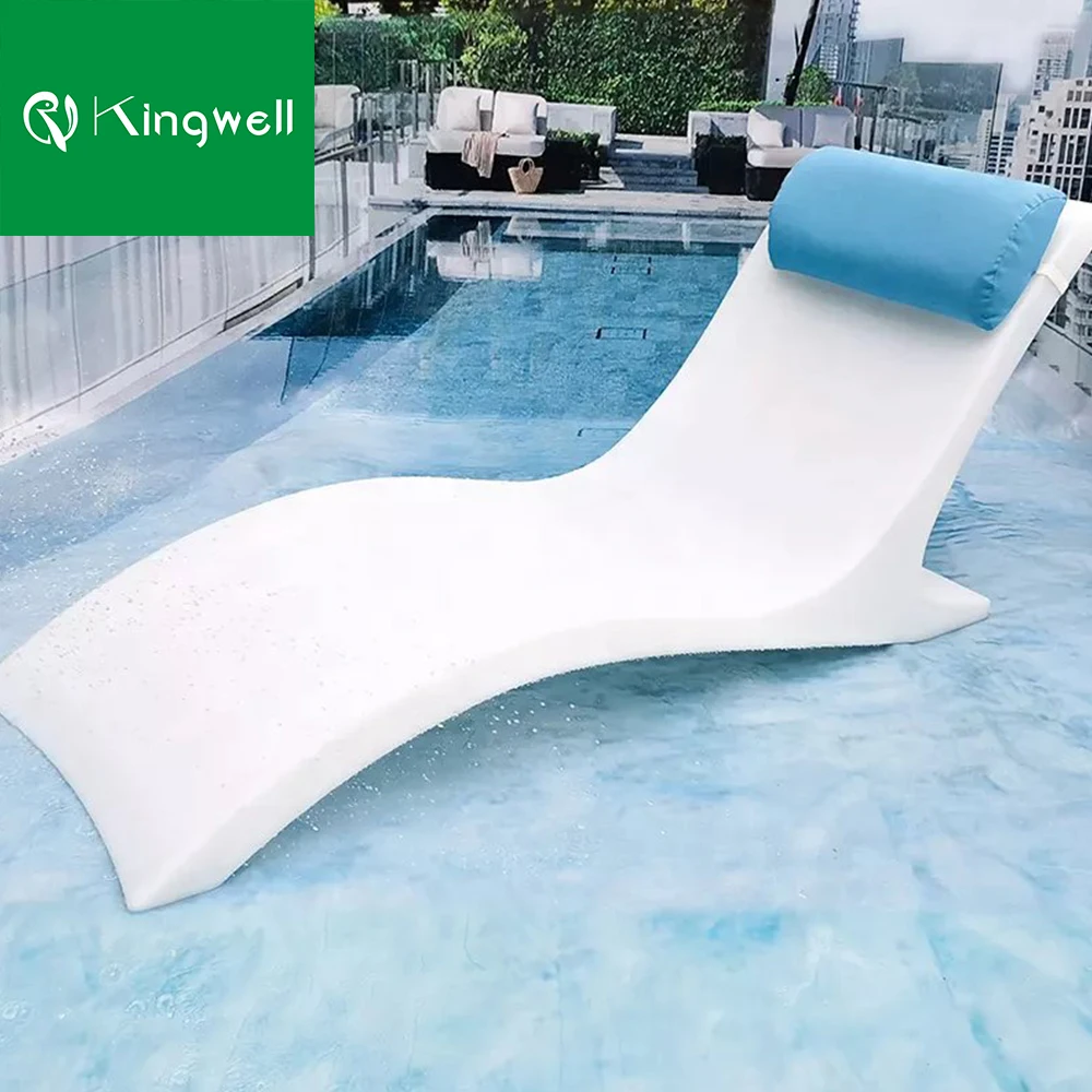 Hotel Outdoor Furniture Swimming Pool Side Plastic Chaise Lounge Garden Deck Pool Sun Lounger